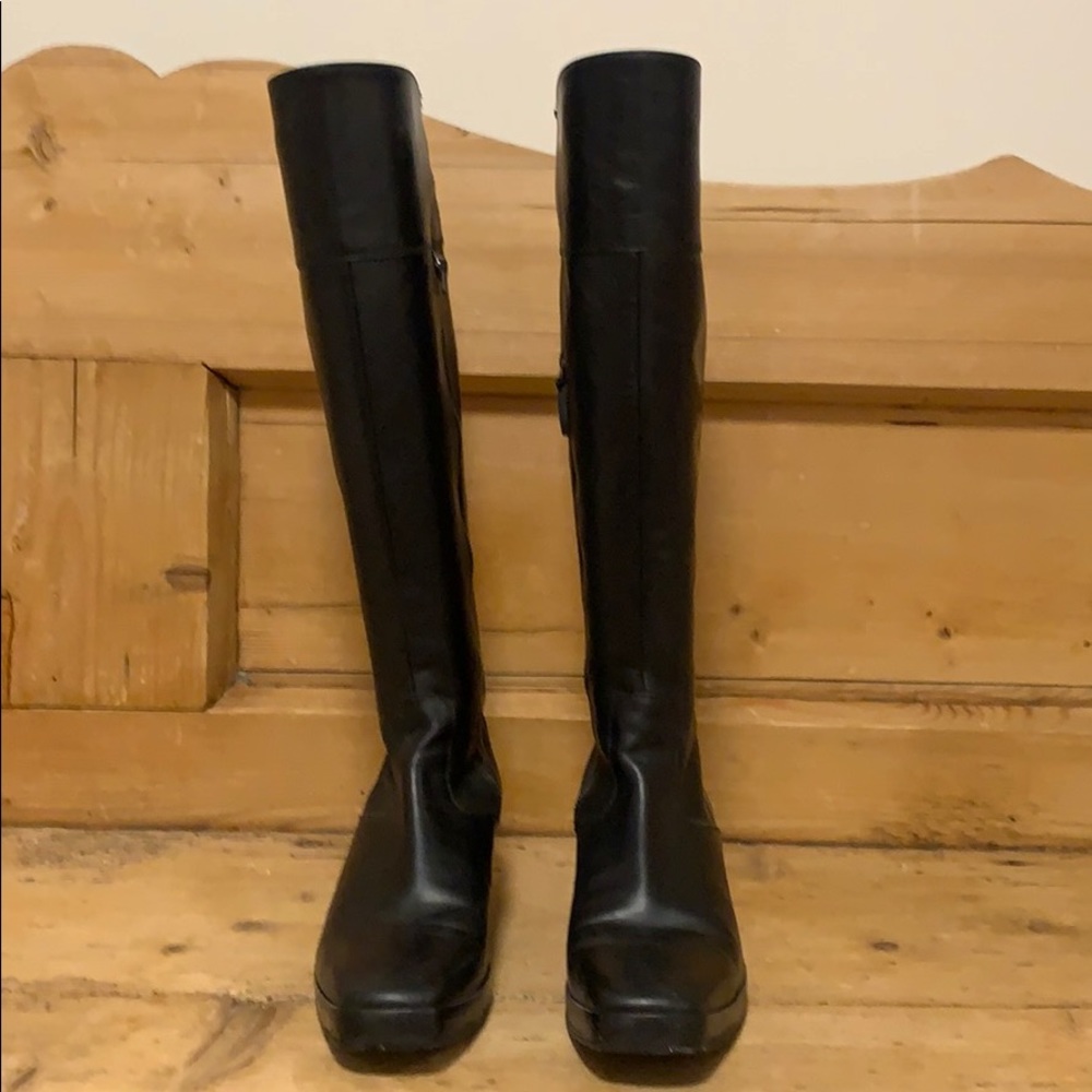 Balenciaga Black Riding Equestrian Boots Size 38